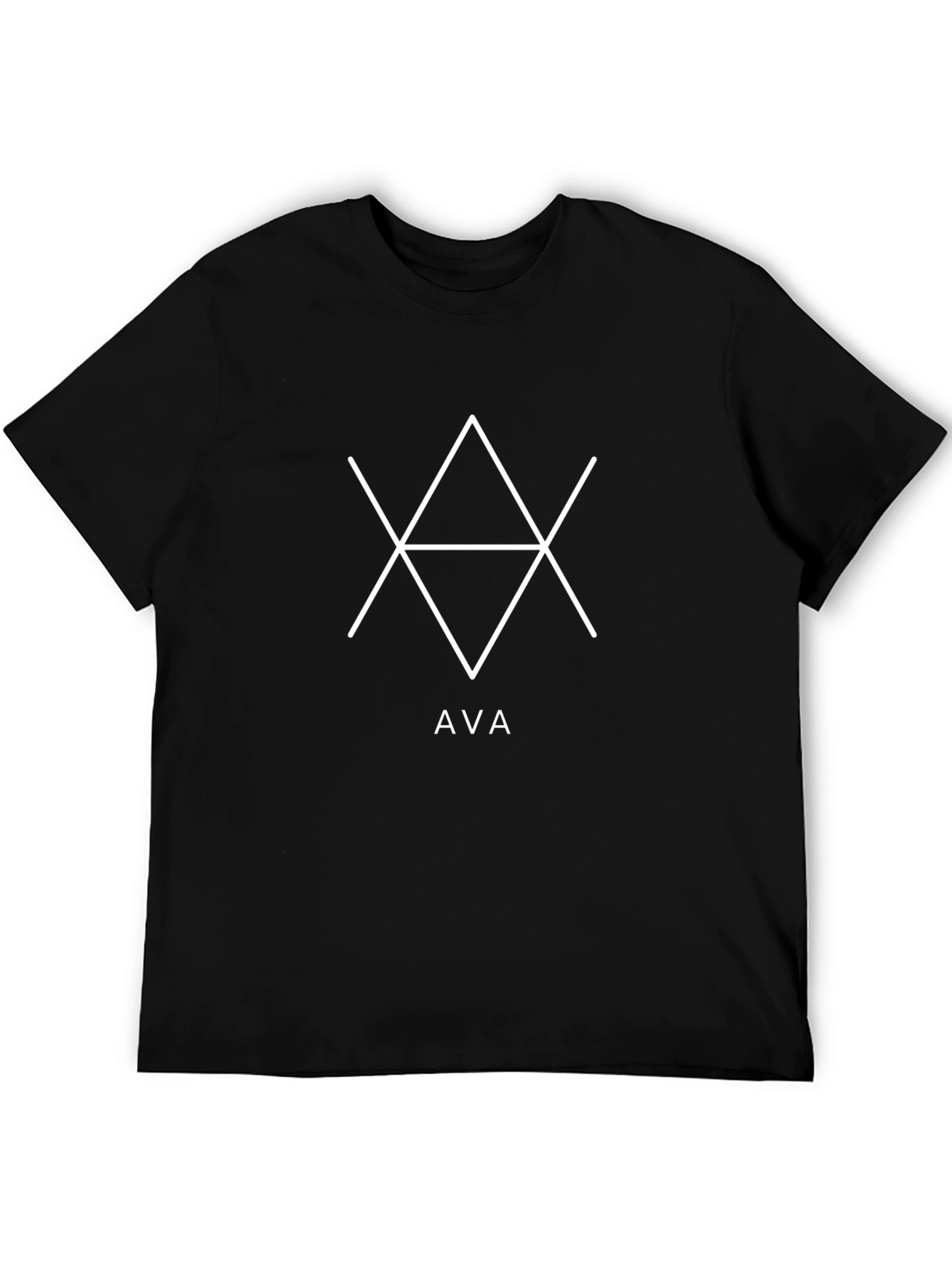 AVA Geometric Symbol Black T-Shirt