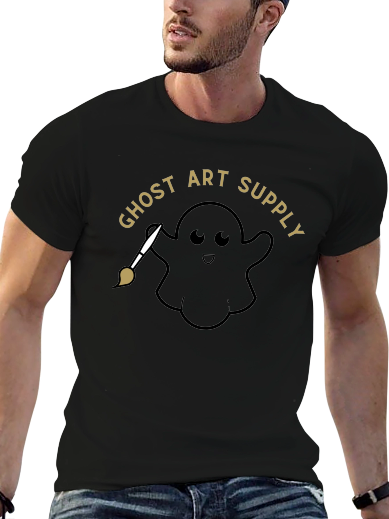 Ghost Art Supply Black Graphic T-Shirt