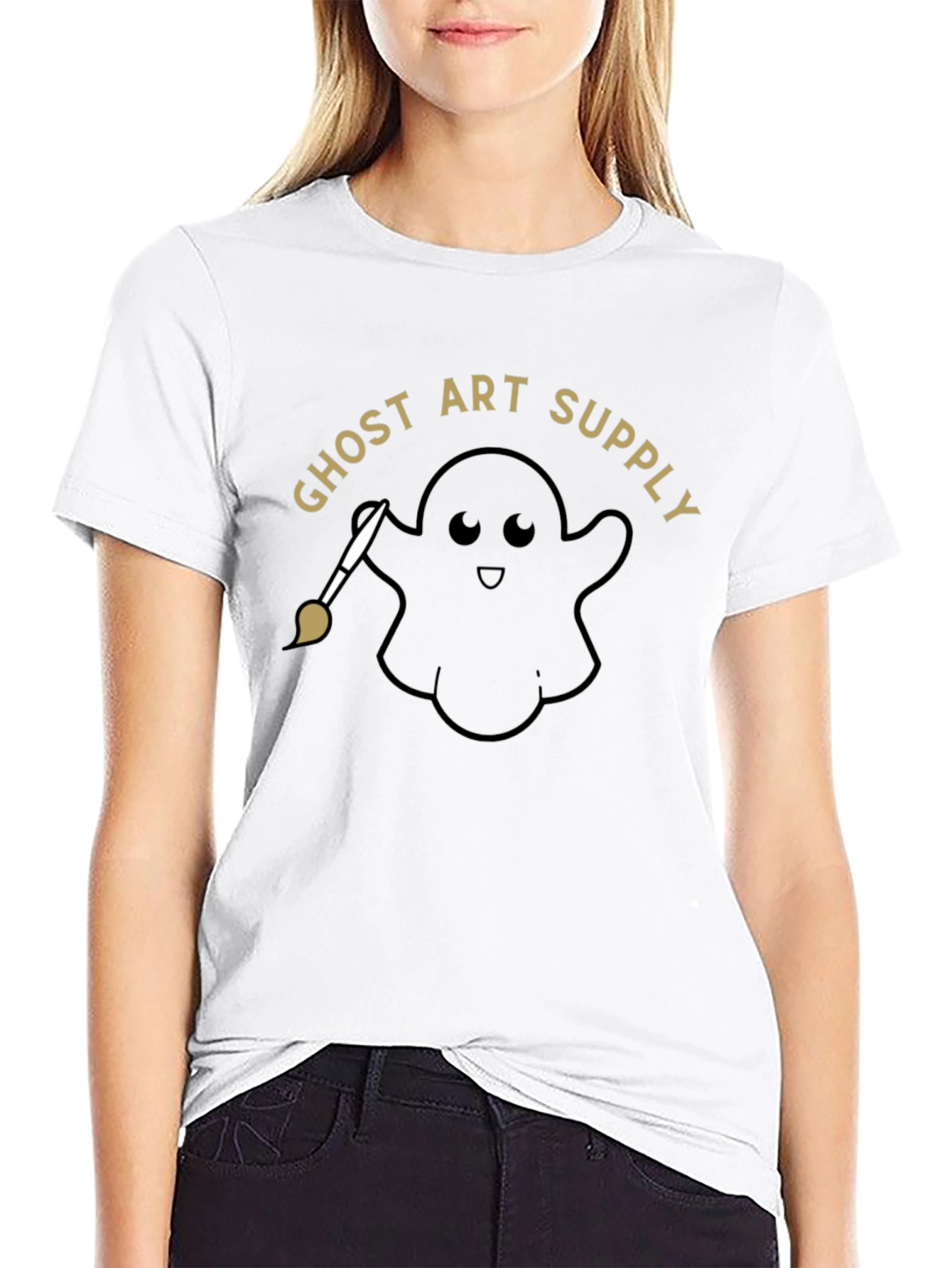 Ghost Art Supply Black Graphic T-Shirt