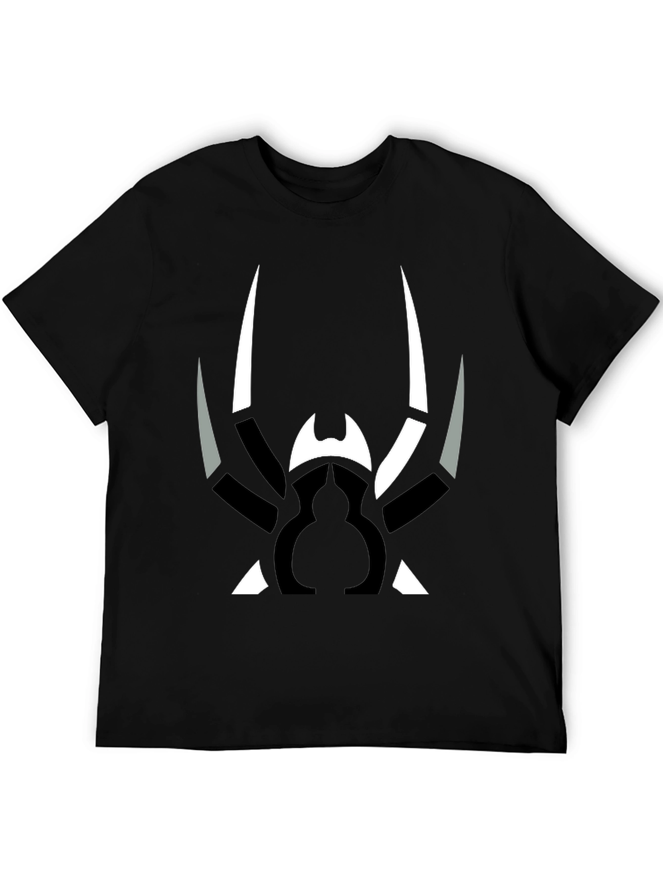 Abstract Spider Graphic Print Black T-Shirt