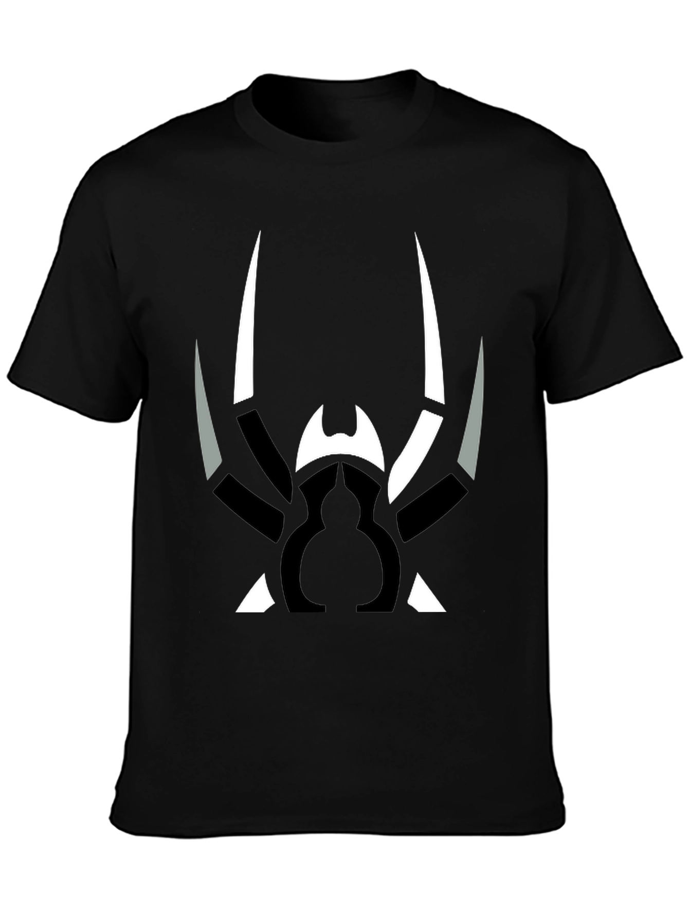Abstract Spider Graphic Print Black T-Shirt