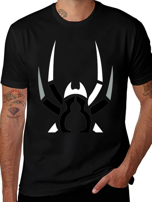 Abstract Spider Graphic Print Black T-Shirt