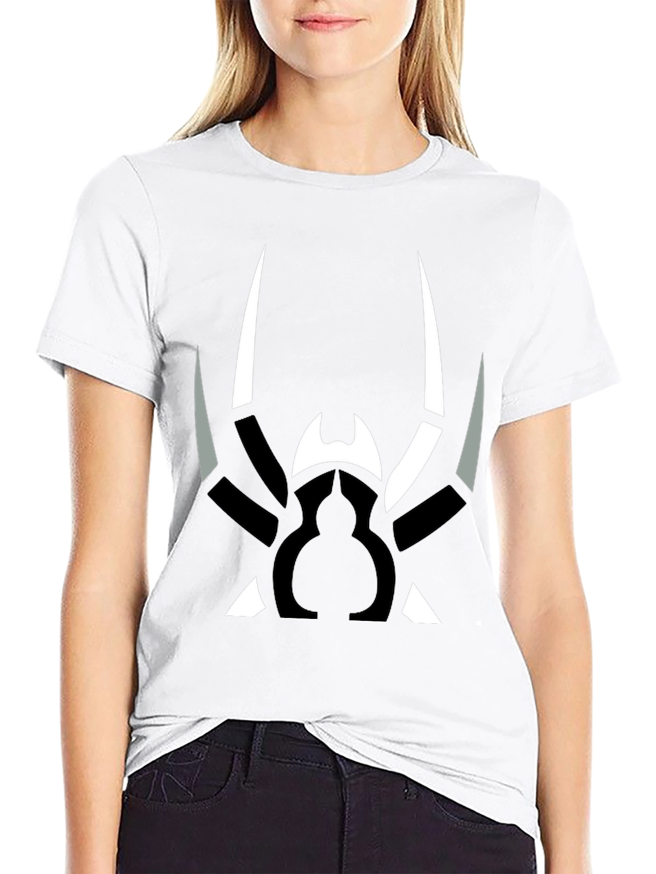 Abstract Spider Graphic Print Black T-Shirt