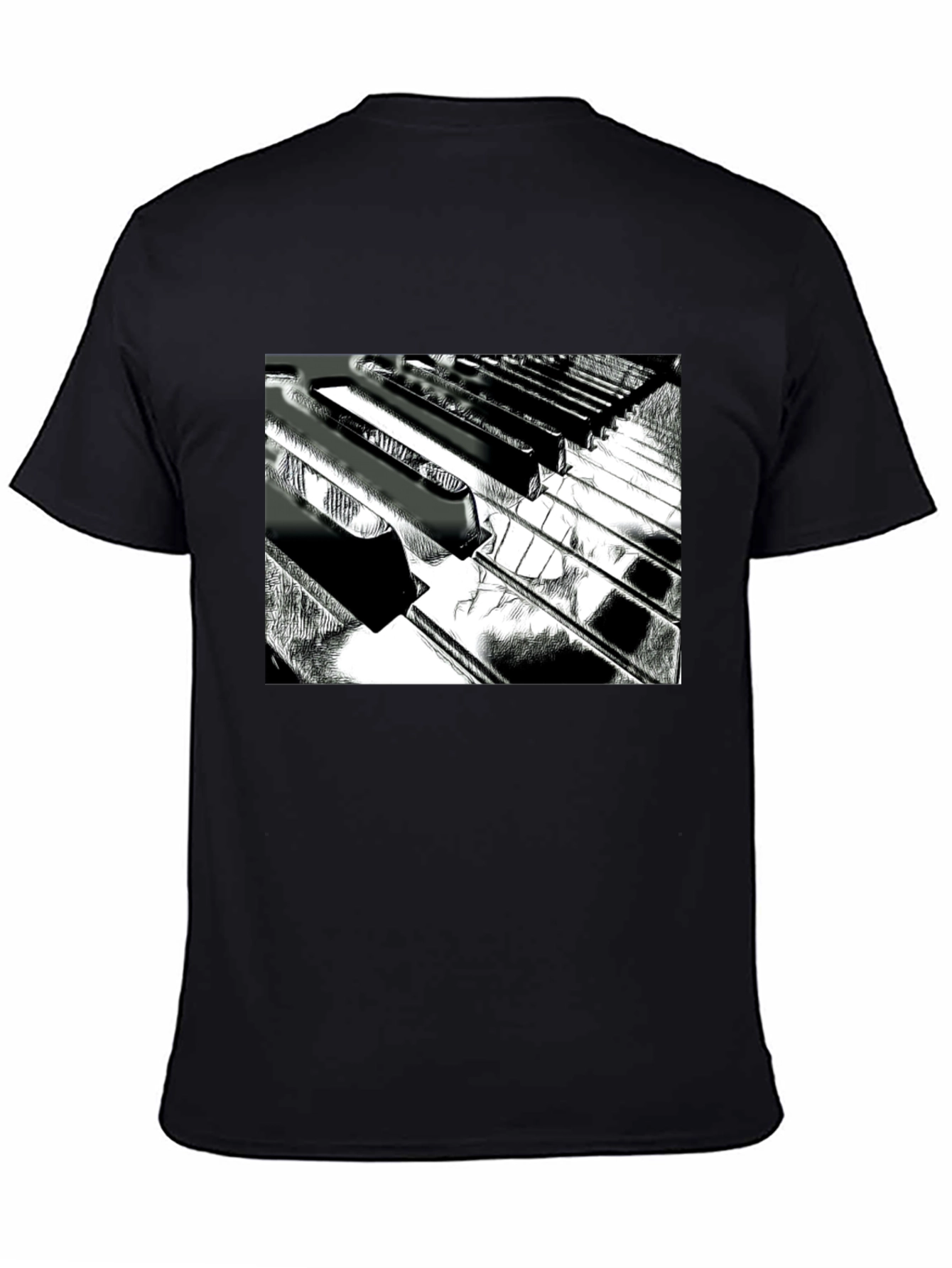 Piano Keys Graphic Tee - Musical Style