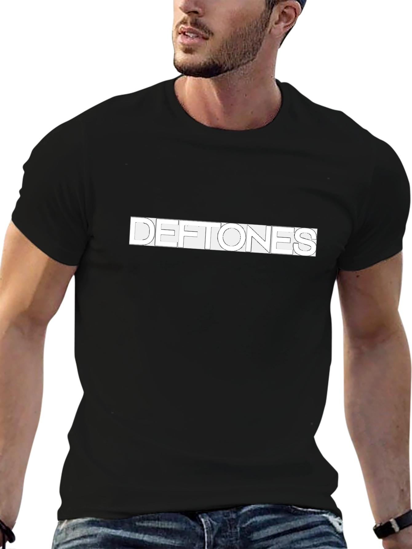 Deftones Band Logo Graphic Black T-Shirt