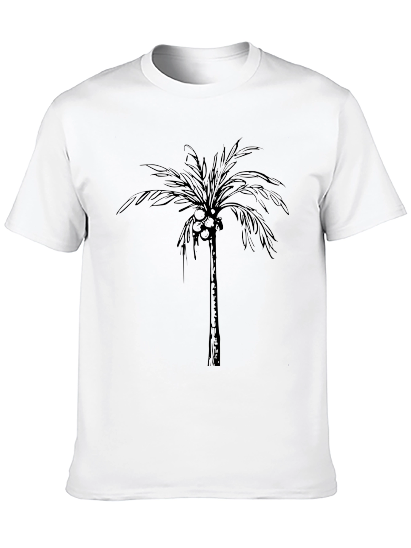 Mens Black Palm Tree Graphic T-Shirt