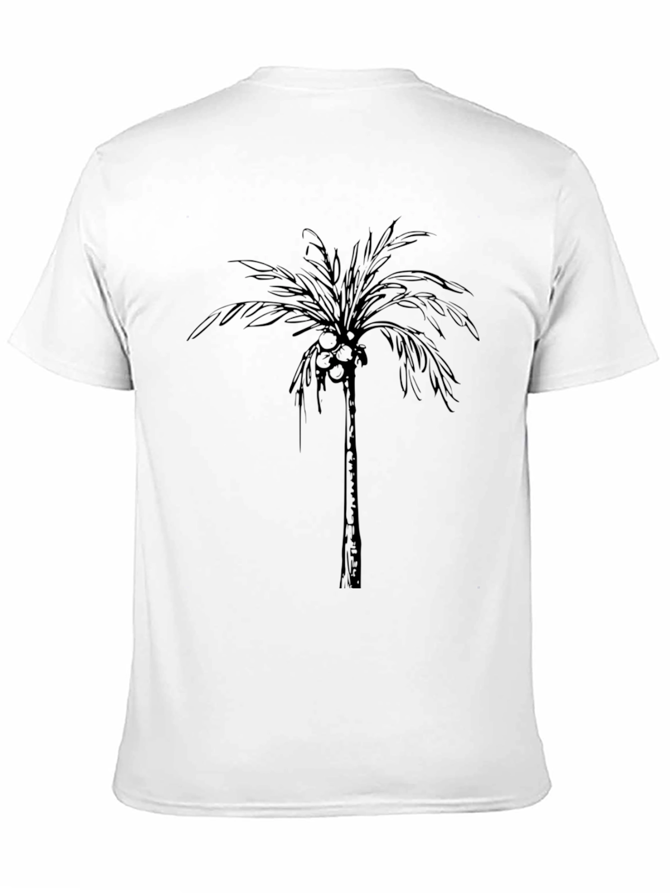 Mens Black Palm Tree Graphic T-Shirt