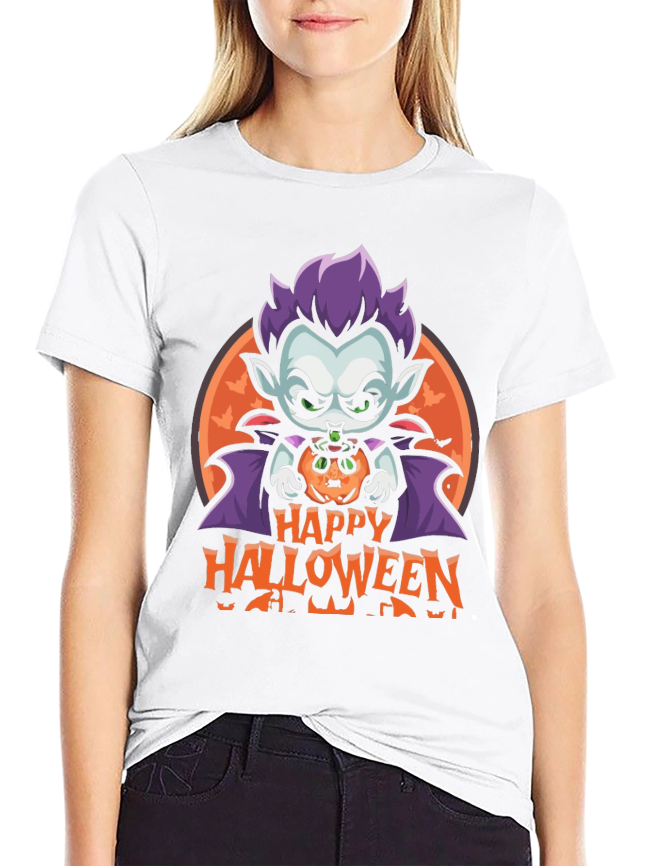 Happy Halloween Vampire Graphic Tee