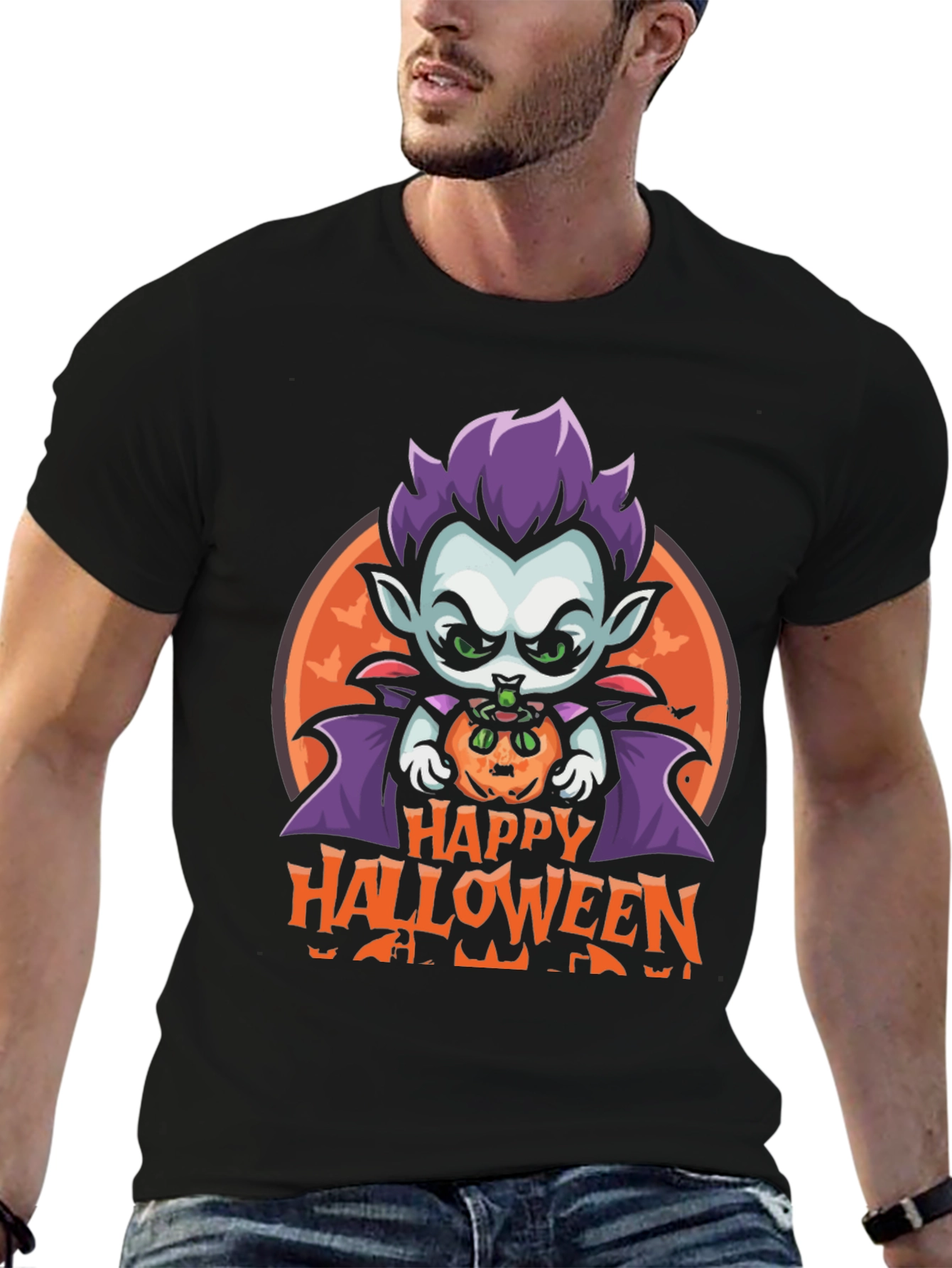 Happy Halloween Vampire Graphic Tee