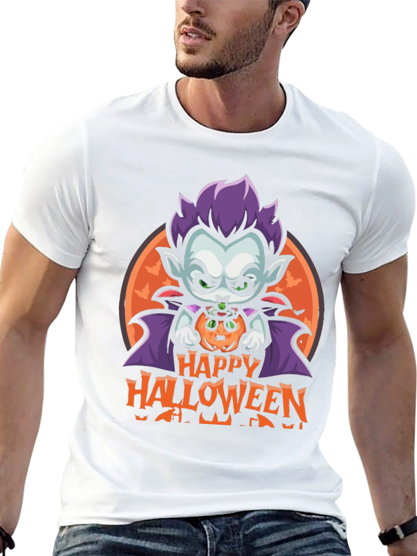 Happy Halloween Vampire Graphic Tee