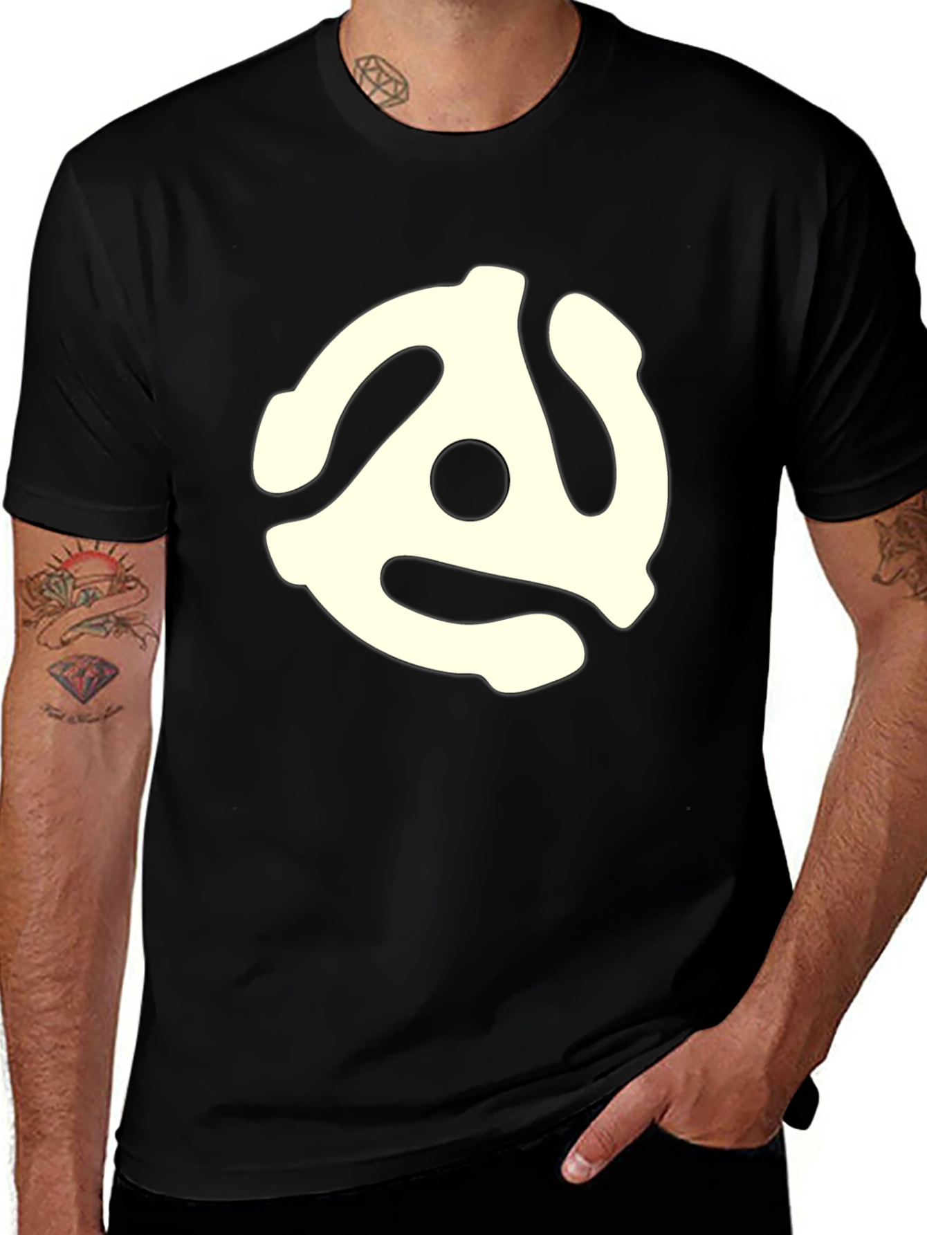 Retro 45 RPM Record Adapter T-Shirt
