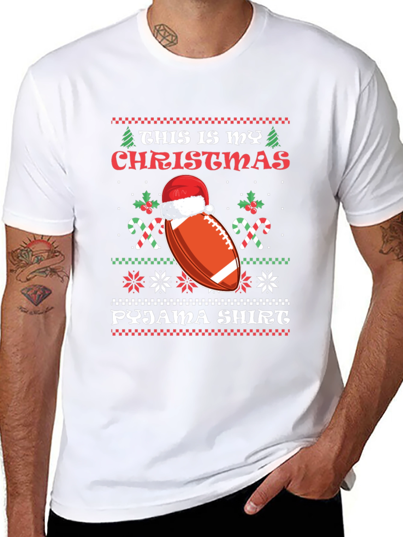 Christmas Football Pajama Shirt