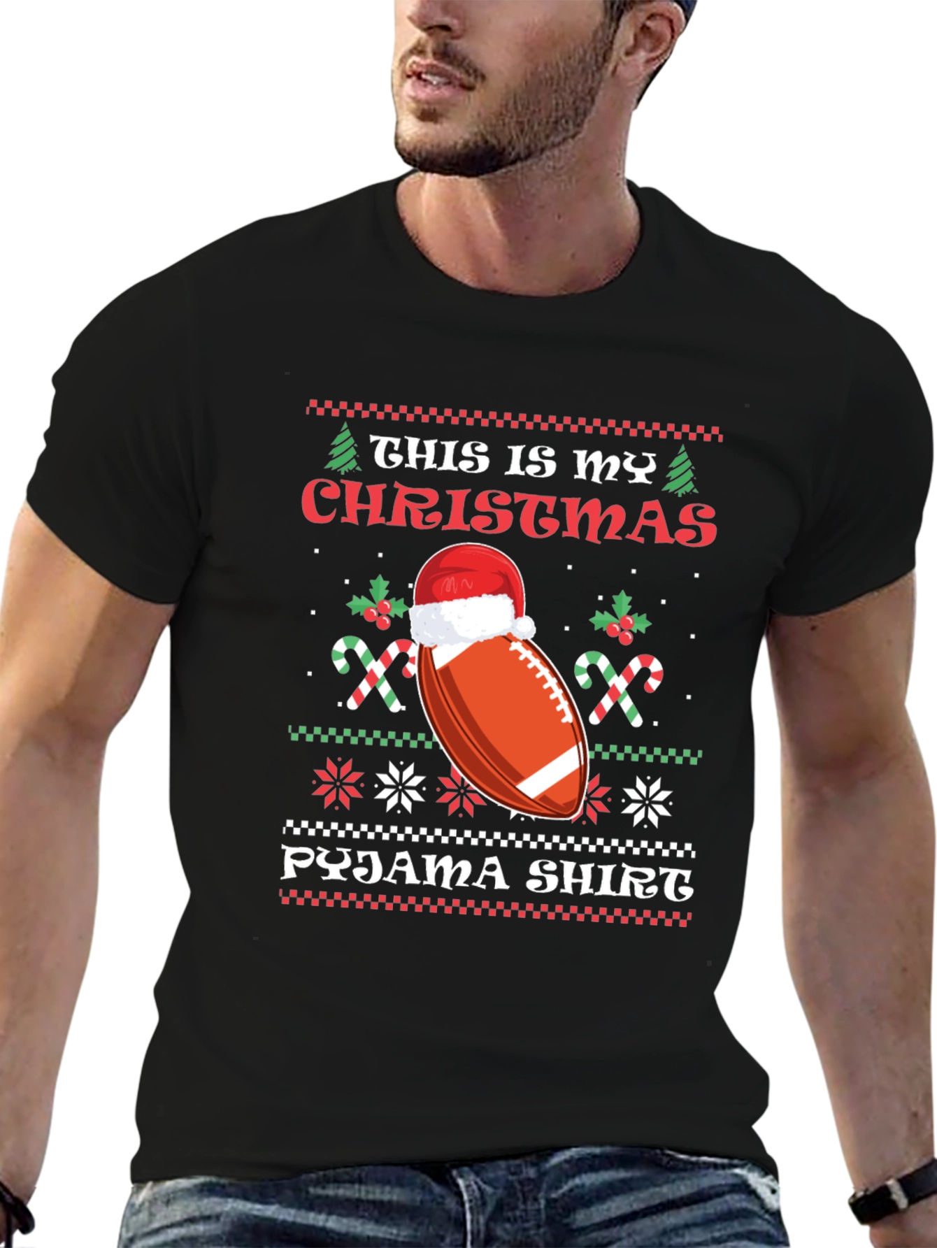Christmas Football Pajama Shirt