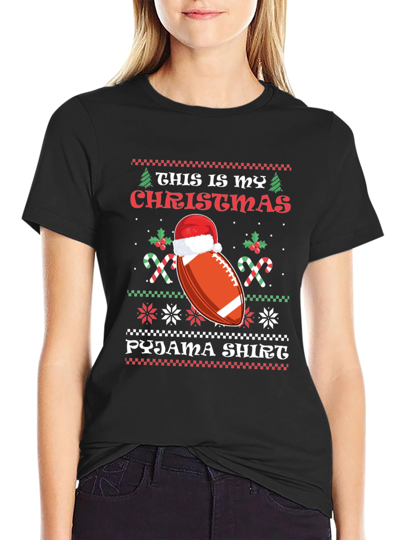 Christmas Football Pajama Shirt