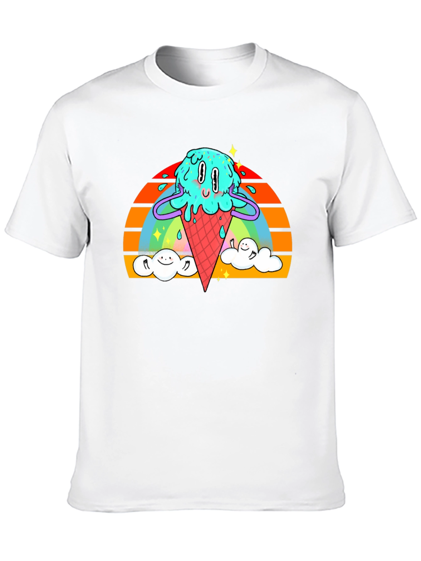 Ice Cream Cone Graphic Tee - Retro Summer Vibes