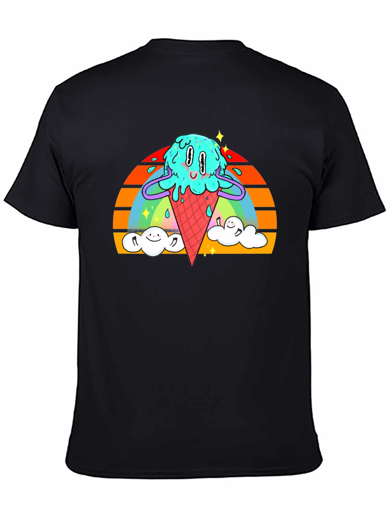 Ice Cream Cone Graphic Tee - Retro Summer Vibes