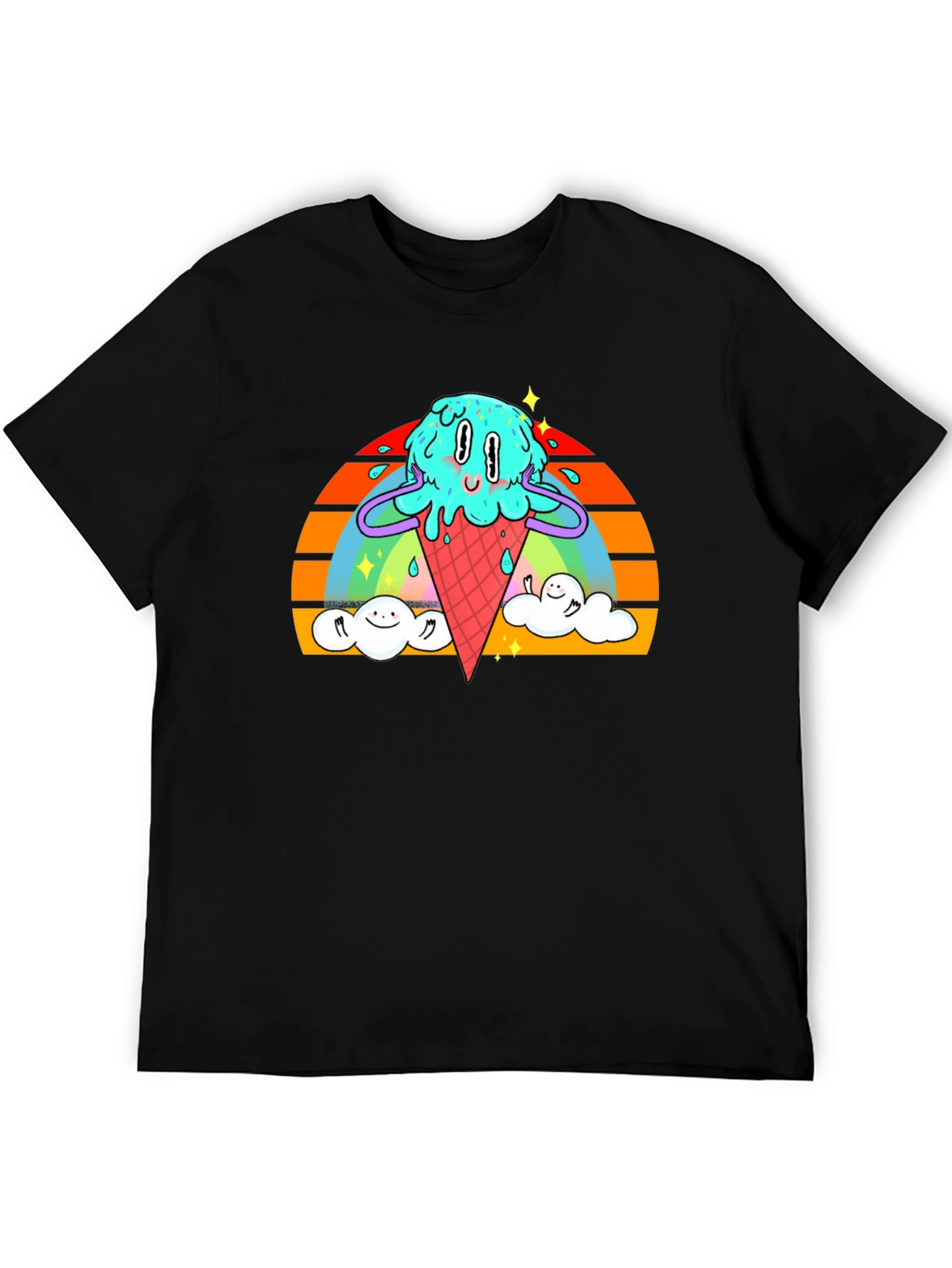 Ice Cream Cone Graphic Tee - Retro Summer Vibes