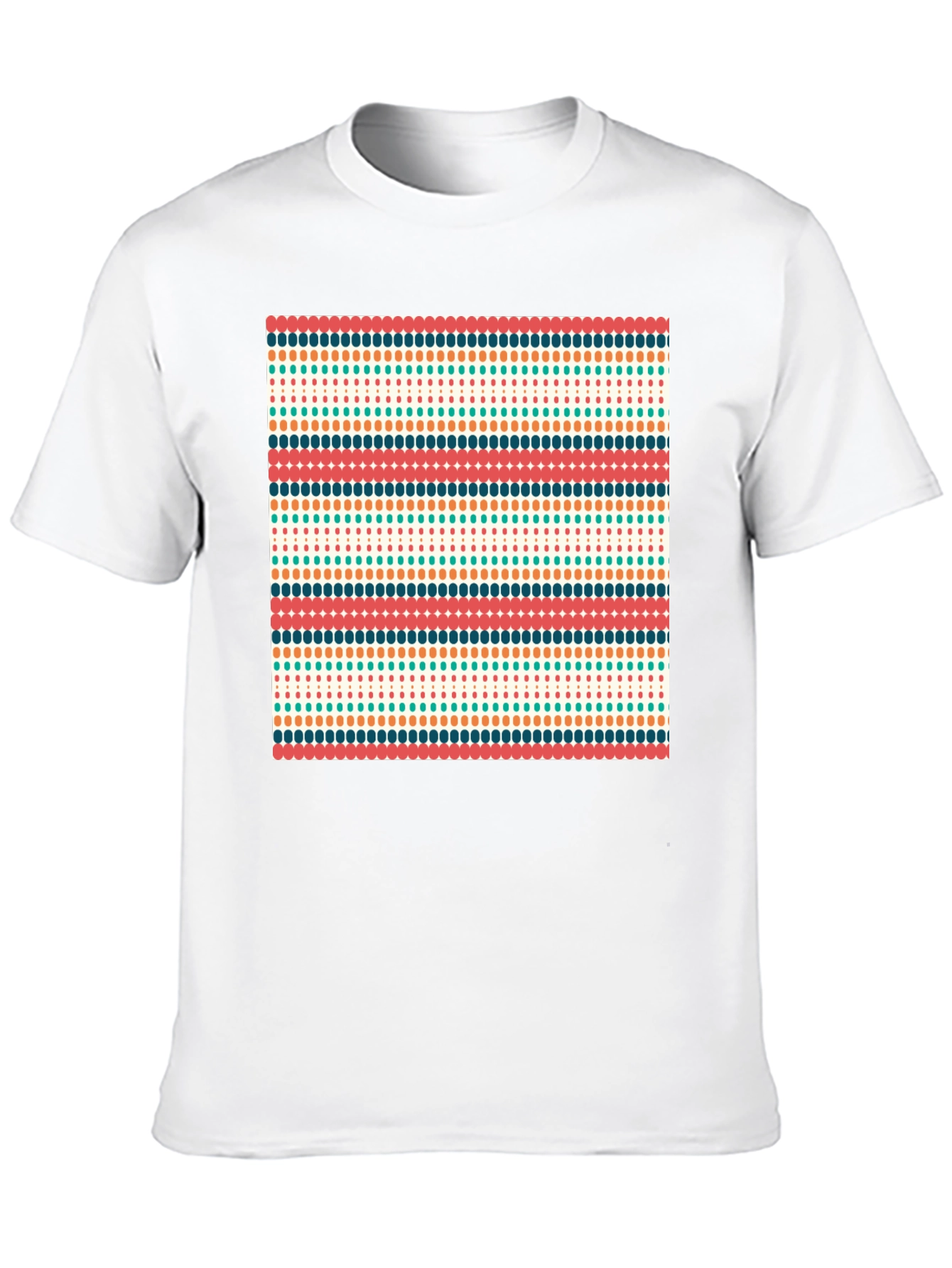 Retro Stripe Pattern Tee - Stylish Black T-Shirt