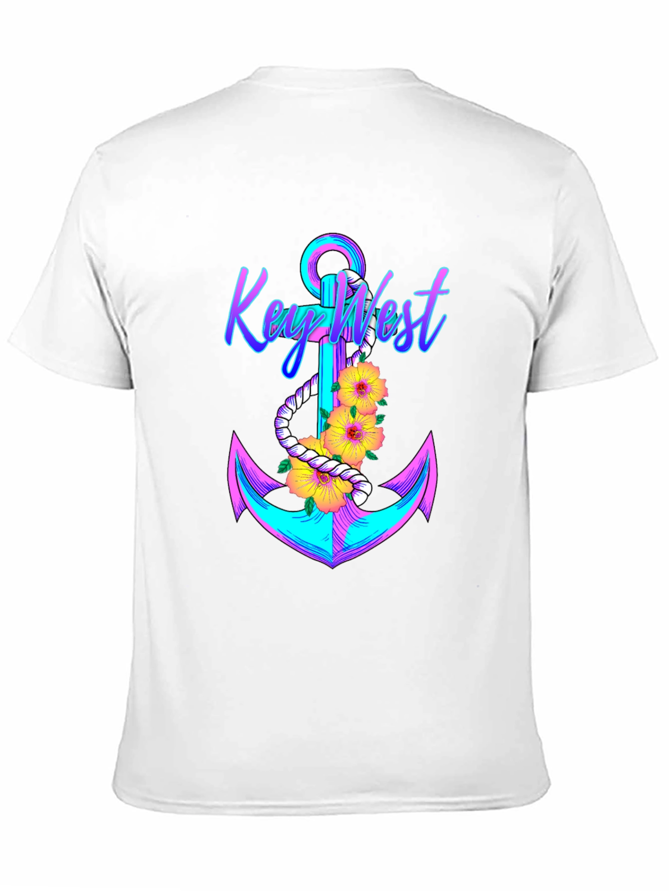 Key West Anchor T-Shirt - Vibrant Graphic Tee