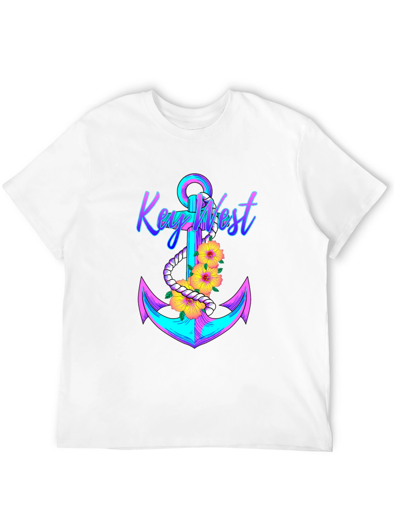 Key West Anchor T-Shirt - Vibrant Graphic Tee