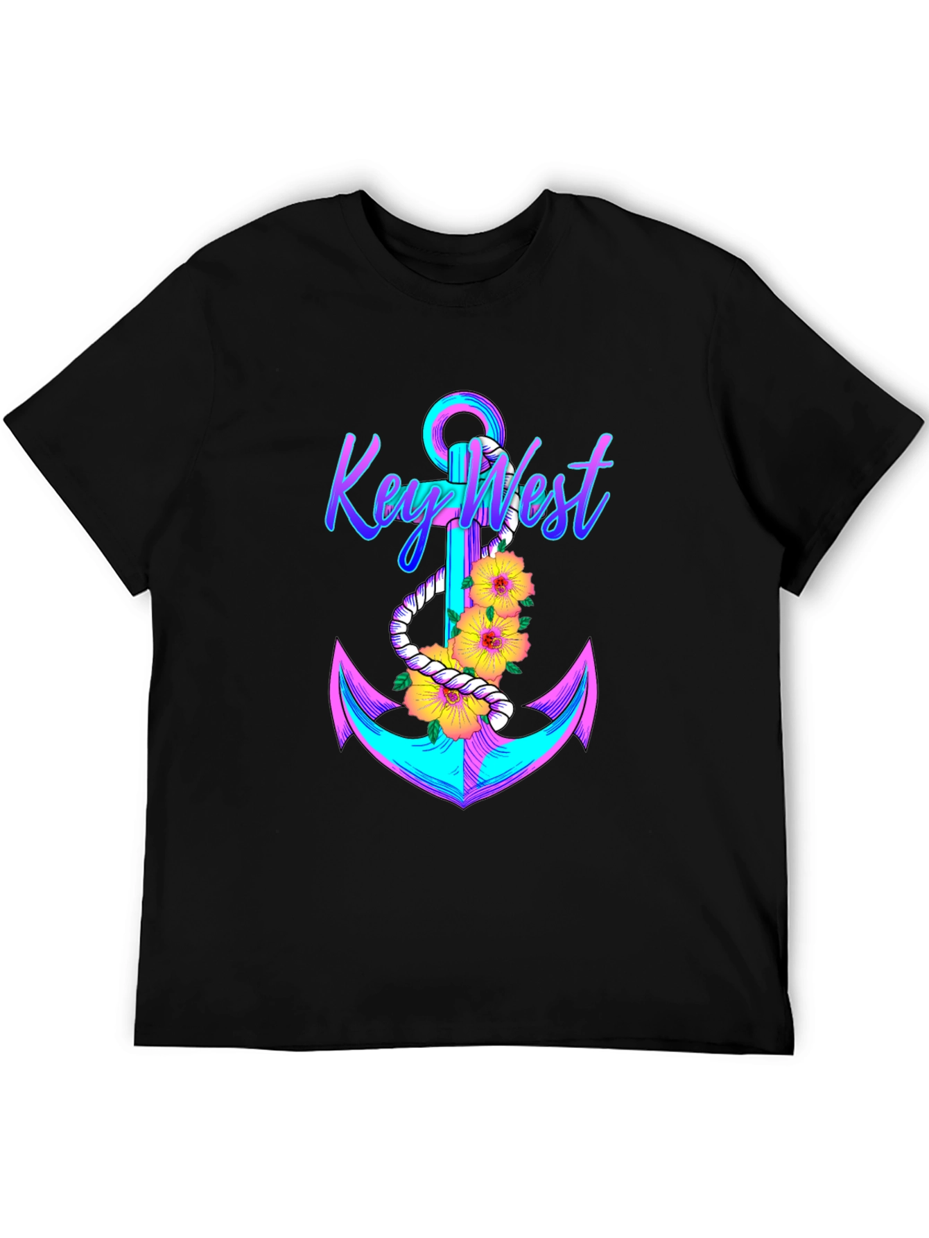 Key West Anchor T-Shirt - Vibrant Graphic Tee