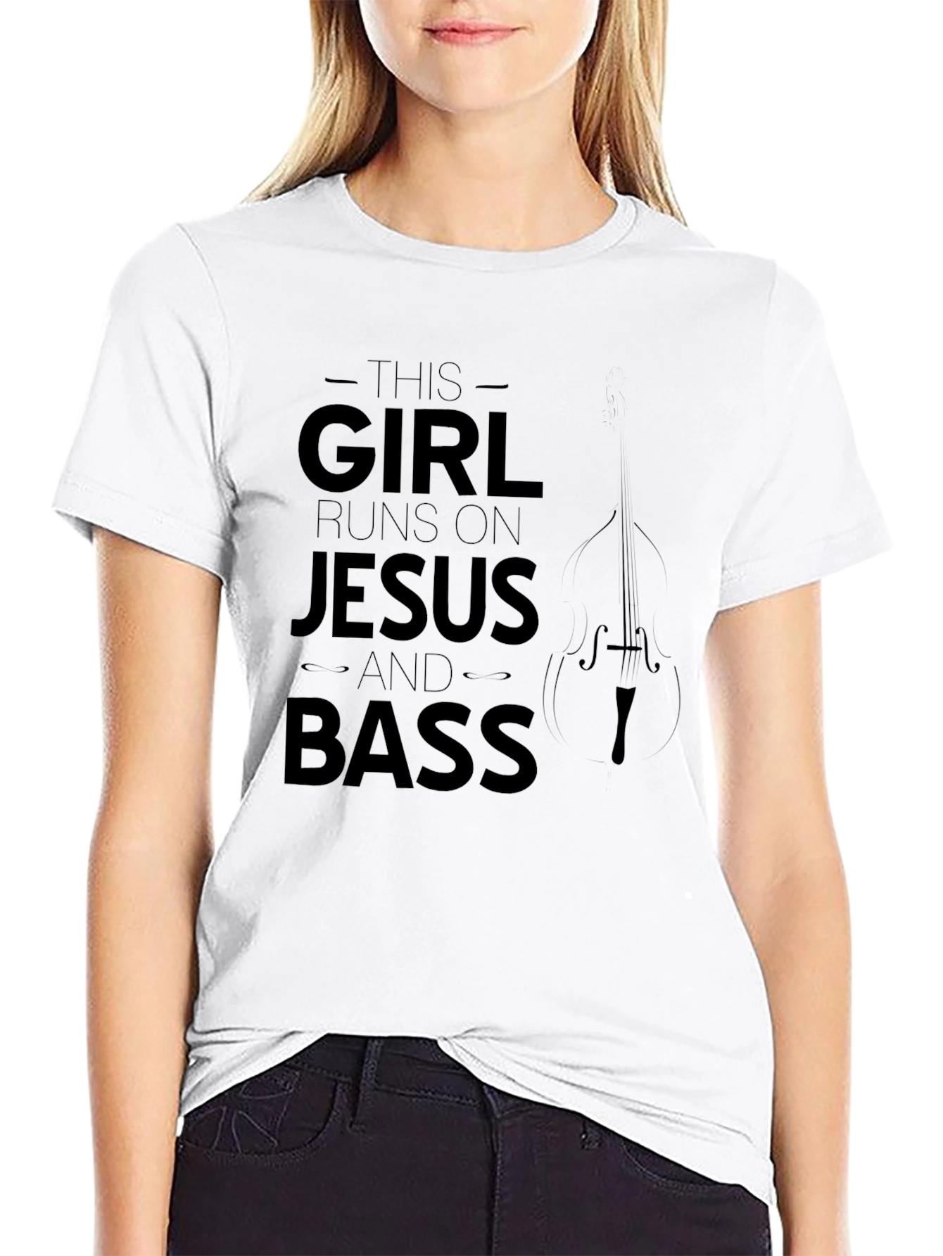 This Girl Runs on Jesus and Bass T-Shirt