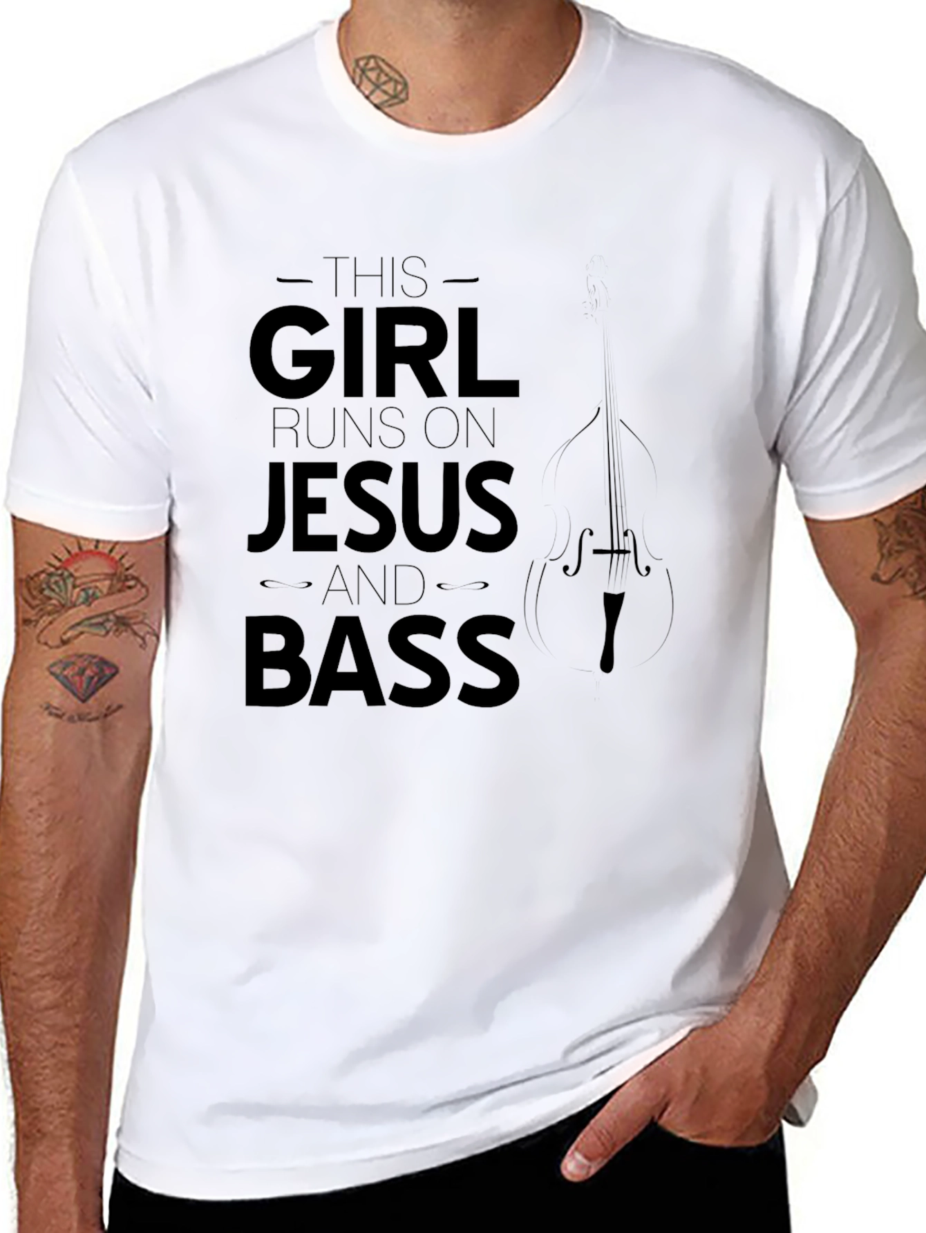 This Girl Runs on Jesus and Bass T-Shirt