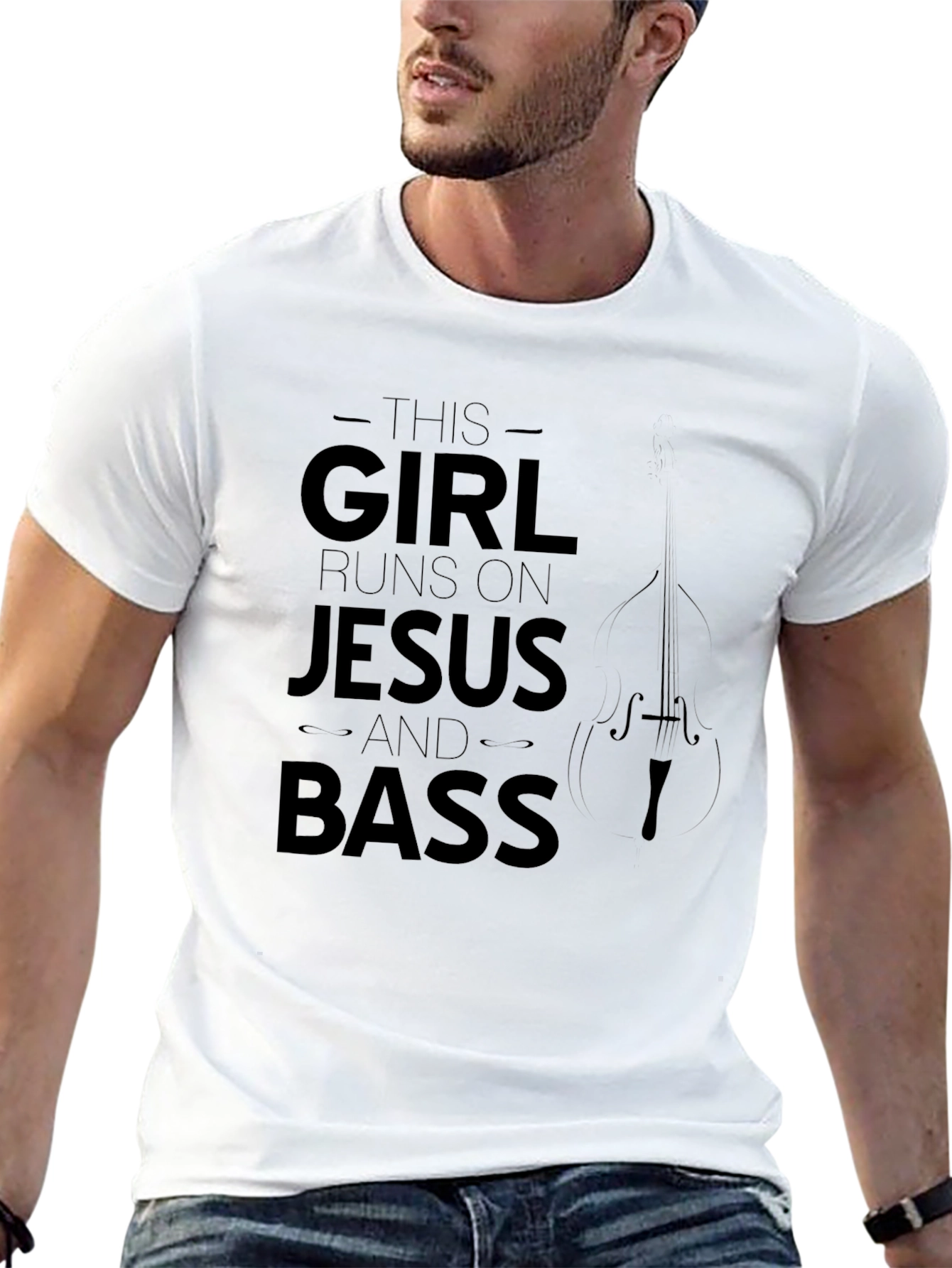 This Girl Runs on Jesus and Bass T-Shirt