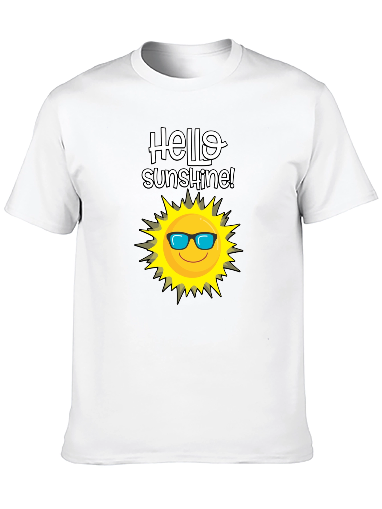 Hello Sunshine T-Shirt - Black Cotton Tee