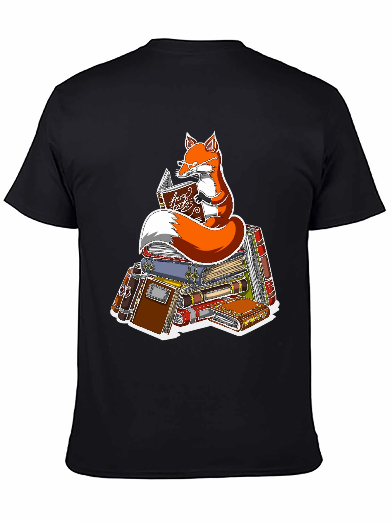 Fox Reading Book T-Shirt - Smart Animal Tee