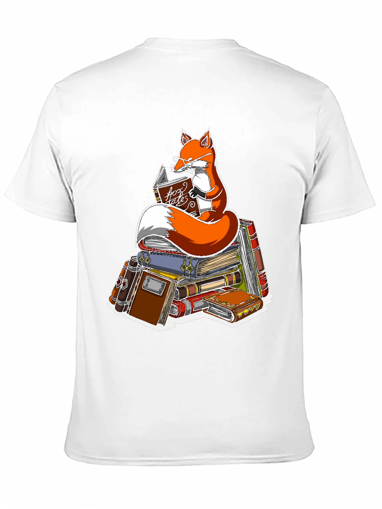 Fox Reading Book T-Shirt - Smart Animal Tee