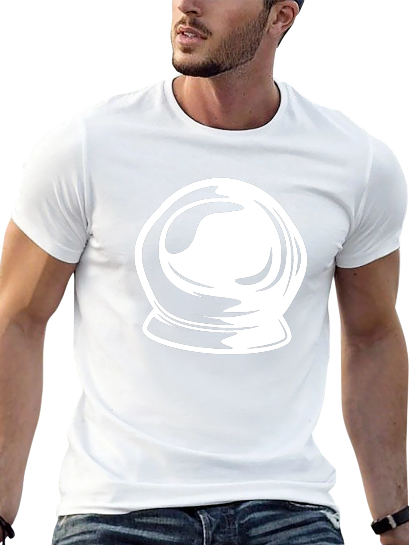 Mystic Crystal Ball Graphic Tee - Black Cotton Blend