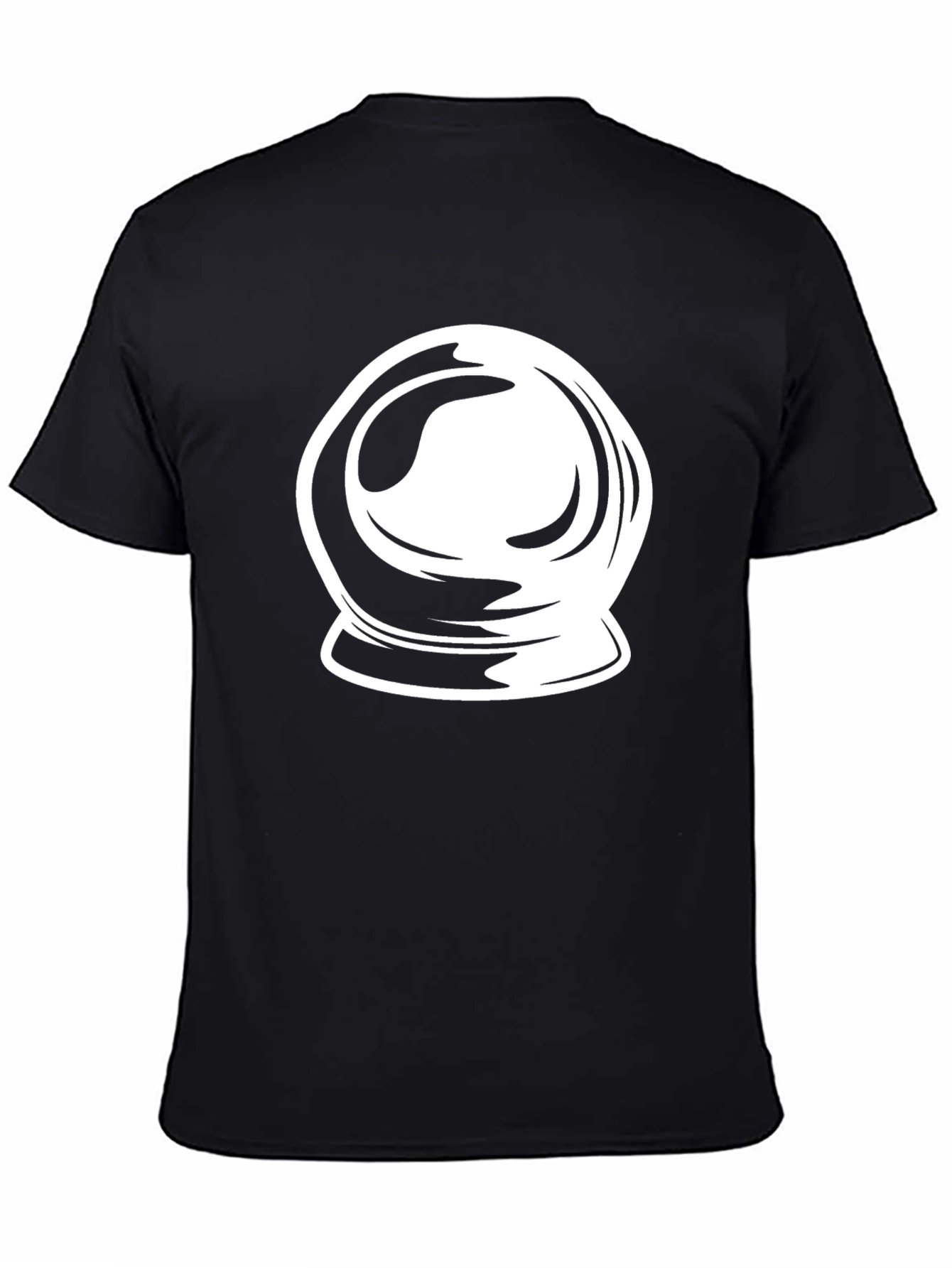Mystic Crystal Ball Graphic Tee - Black Cotton Blend