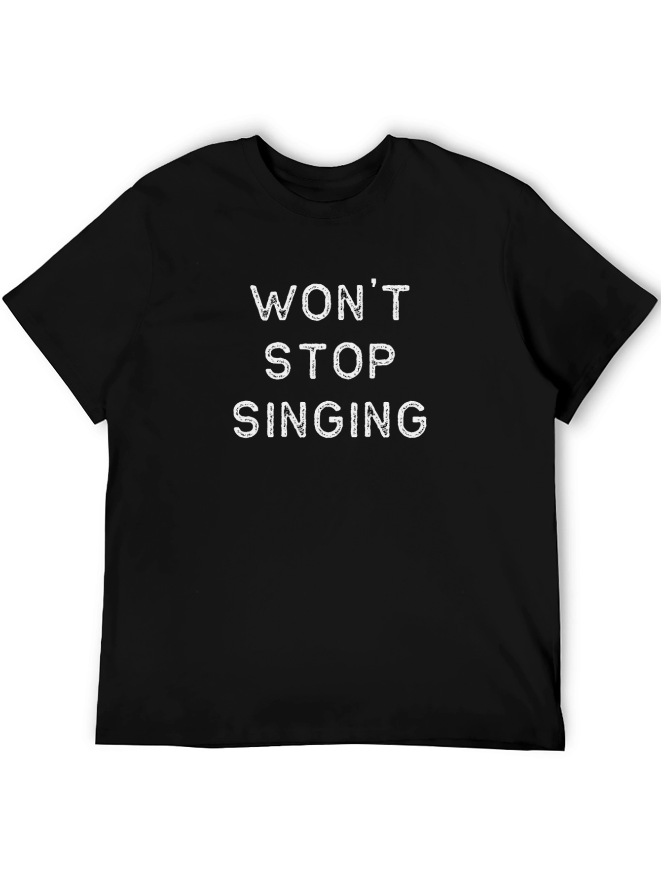 Wont Stop Singing Graphic T-Shirt - Black Cotton Tee