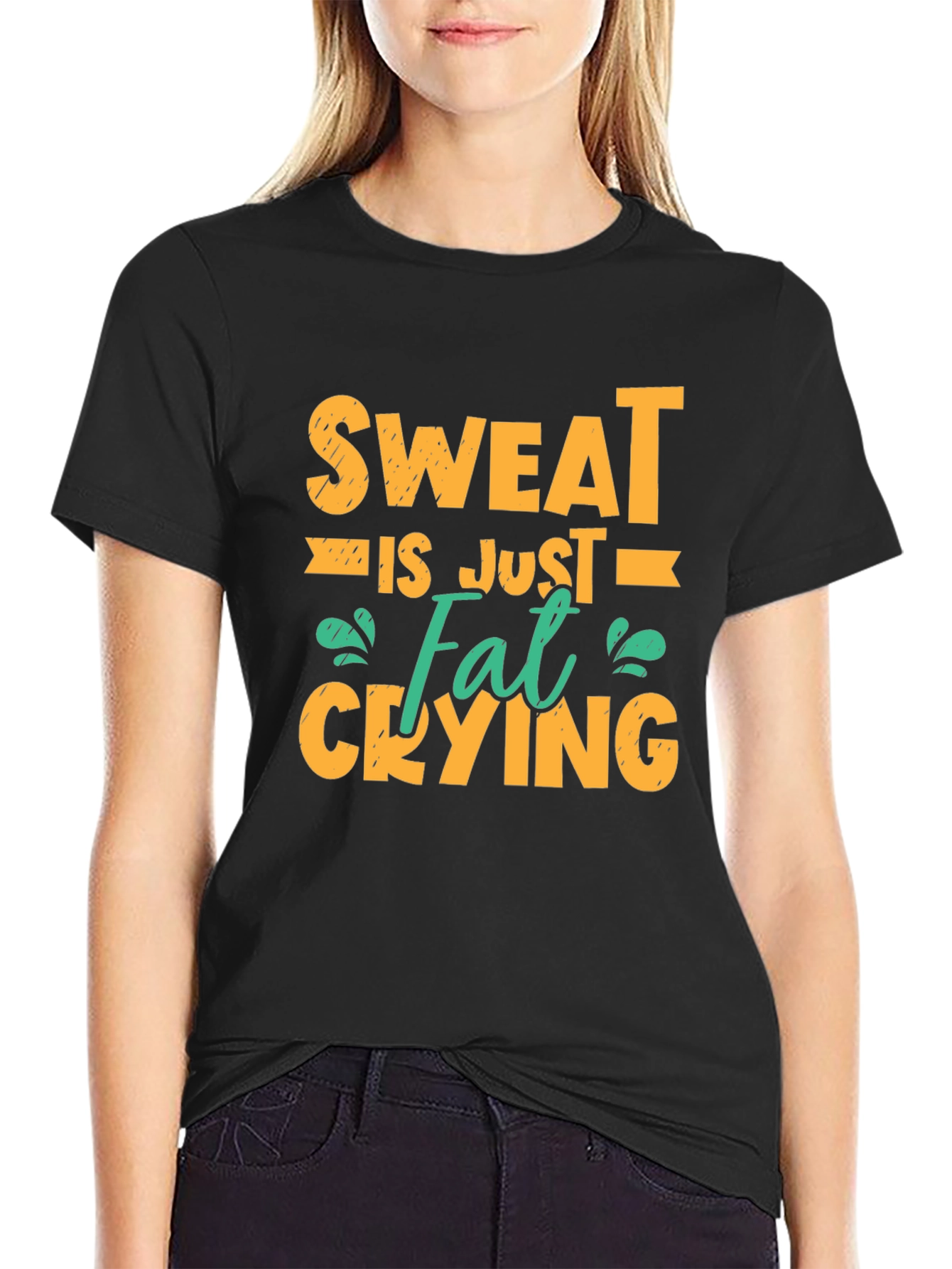 Sweat is Just Fat Crying Graphic Tee