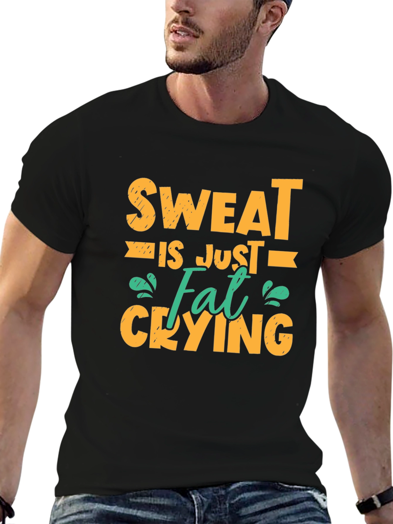 Sweat is Just Fat Crying Graphic Tee