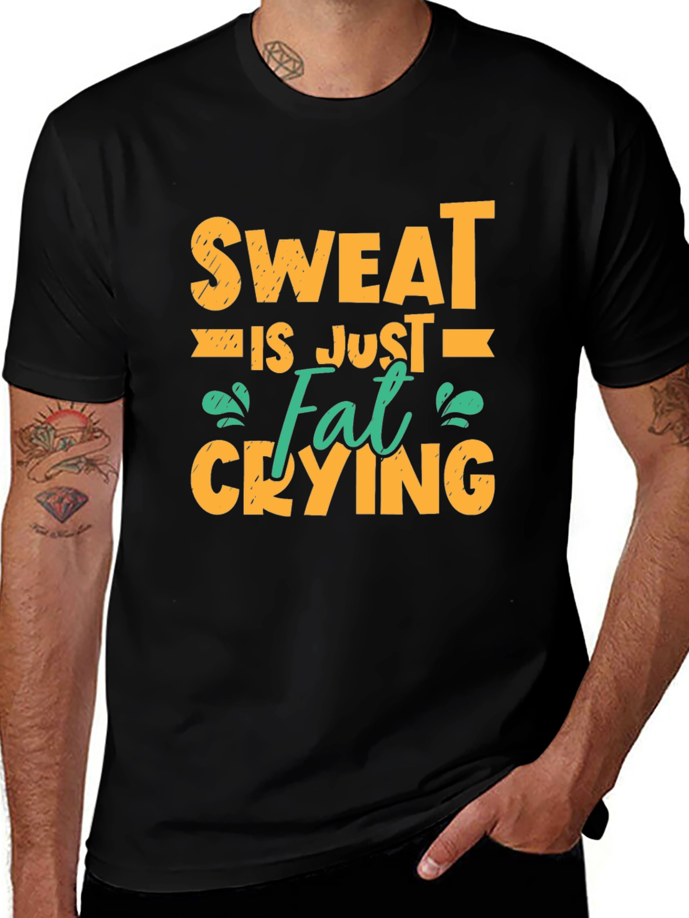 Sweat is Just Fat Crying Graphic Tee