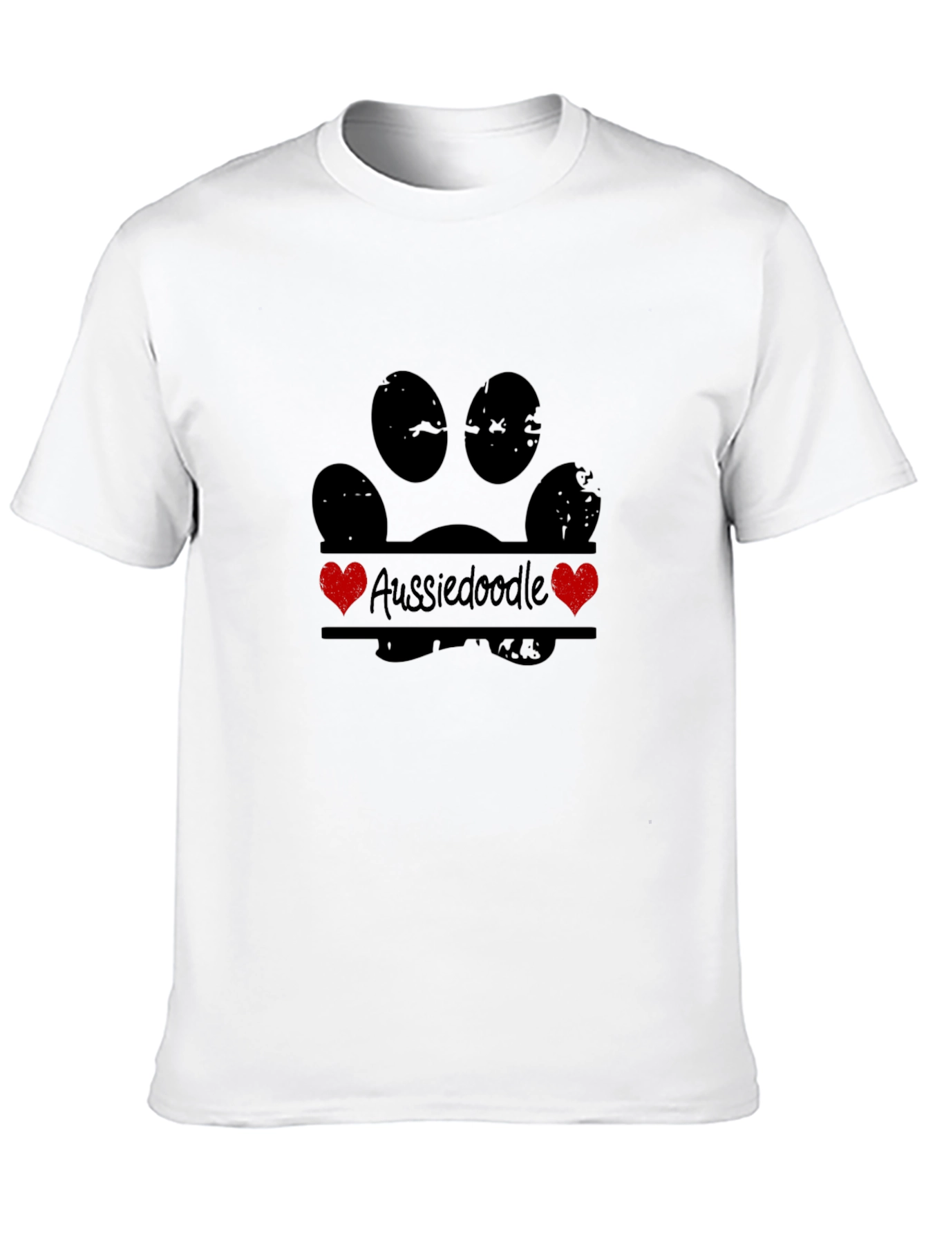 Aussiedoodle Dog Paw Print T-Shirt