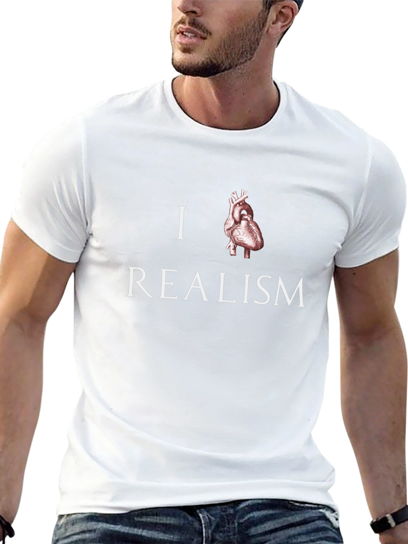 I Heart Realism Graphic Tee - Anatomical Heart Design