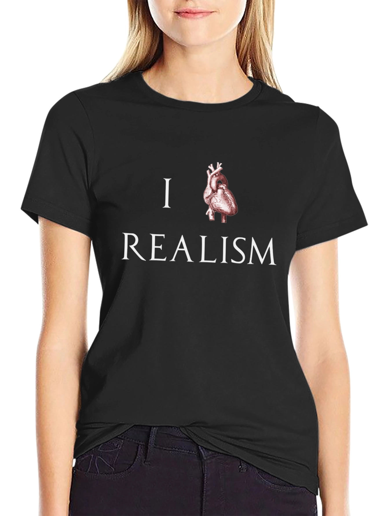 I Heart Realism Graphic Tee - Anatomical Heart Design