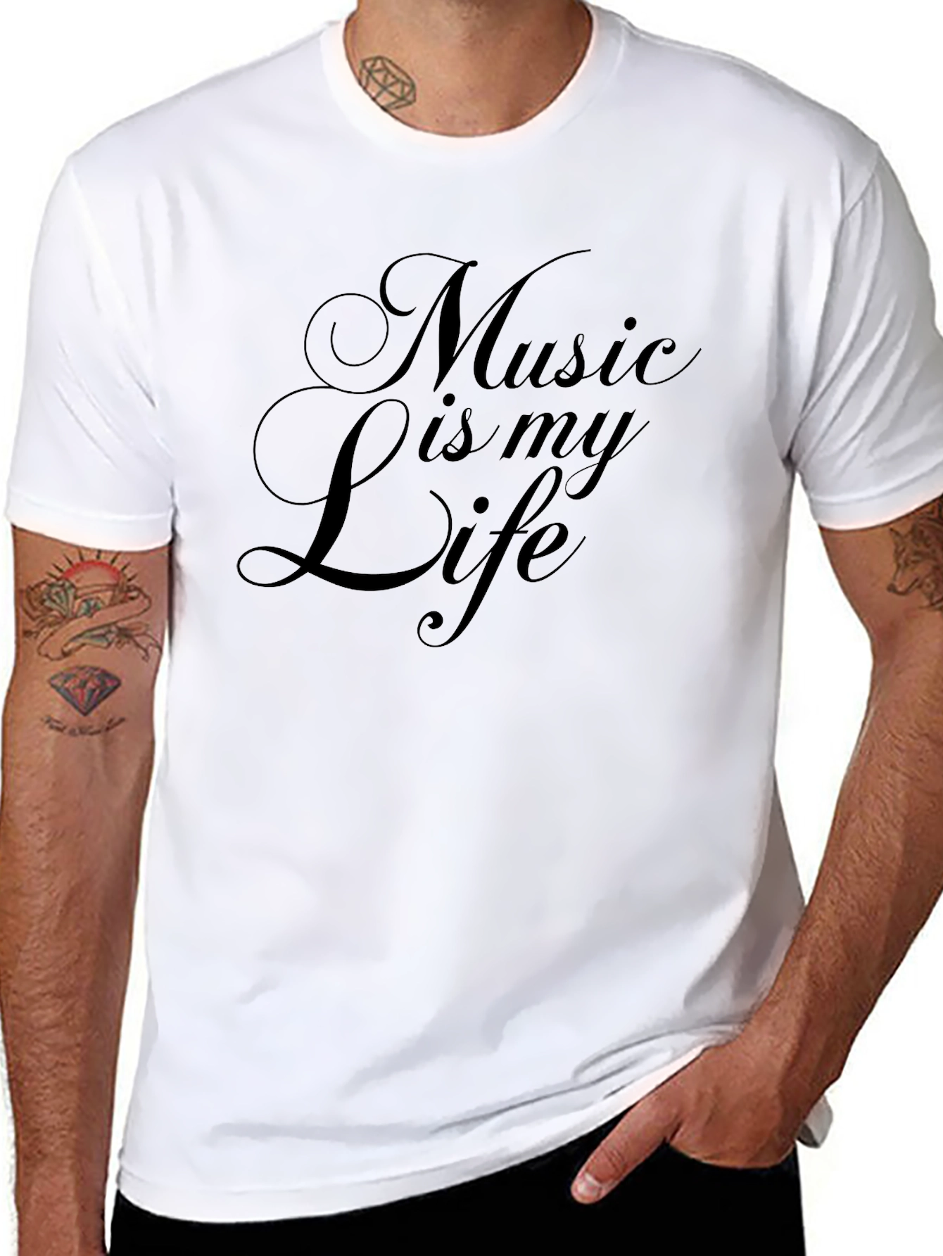 Music Is My Life Black T-Shirt