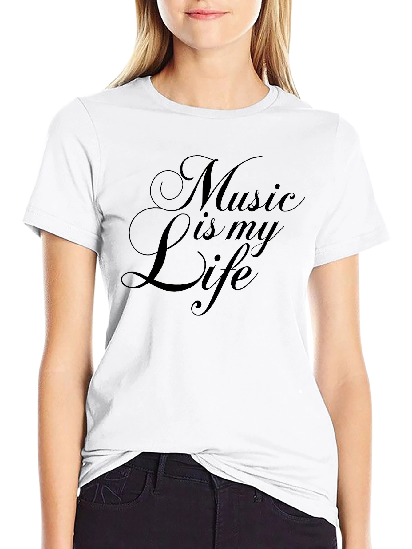 Music Is My Life Black T-Shirt