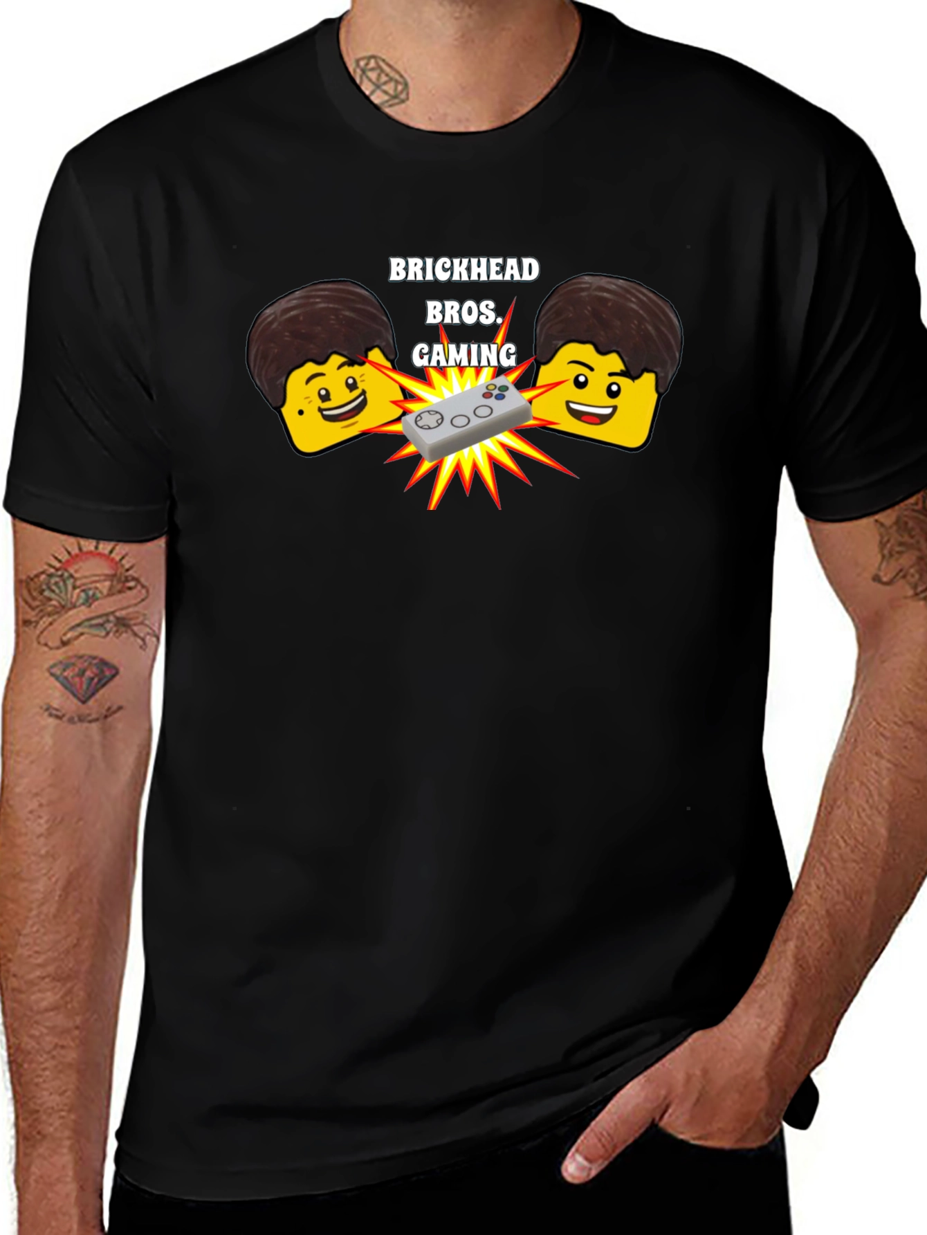 Brickhead Bros. Gaming Black T-Shirt
