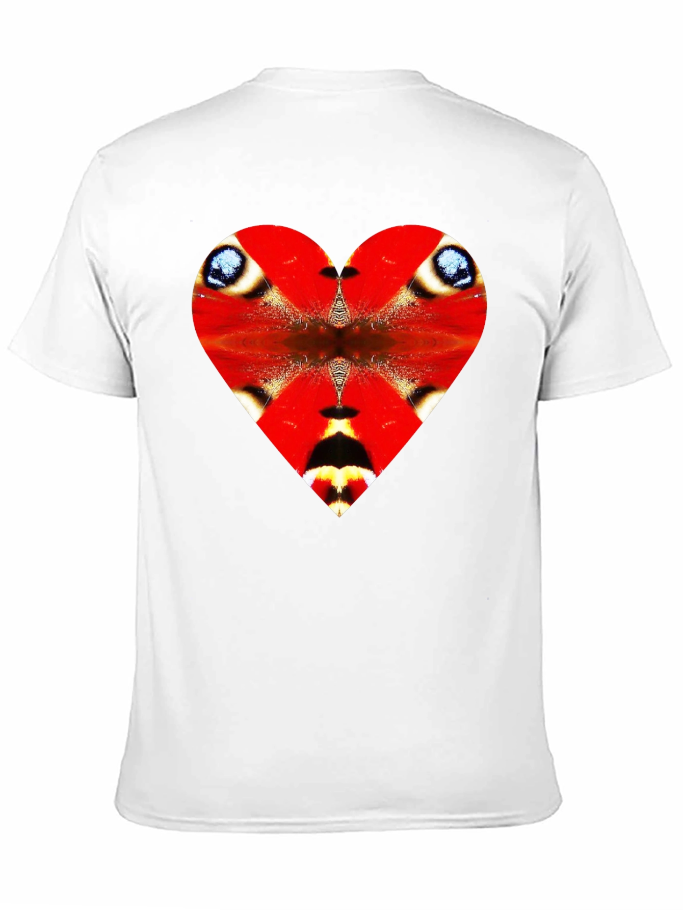 Heart Butterfly Wing Graphic Tee - Black