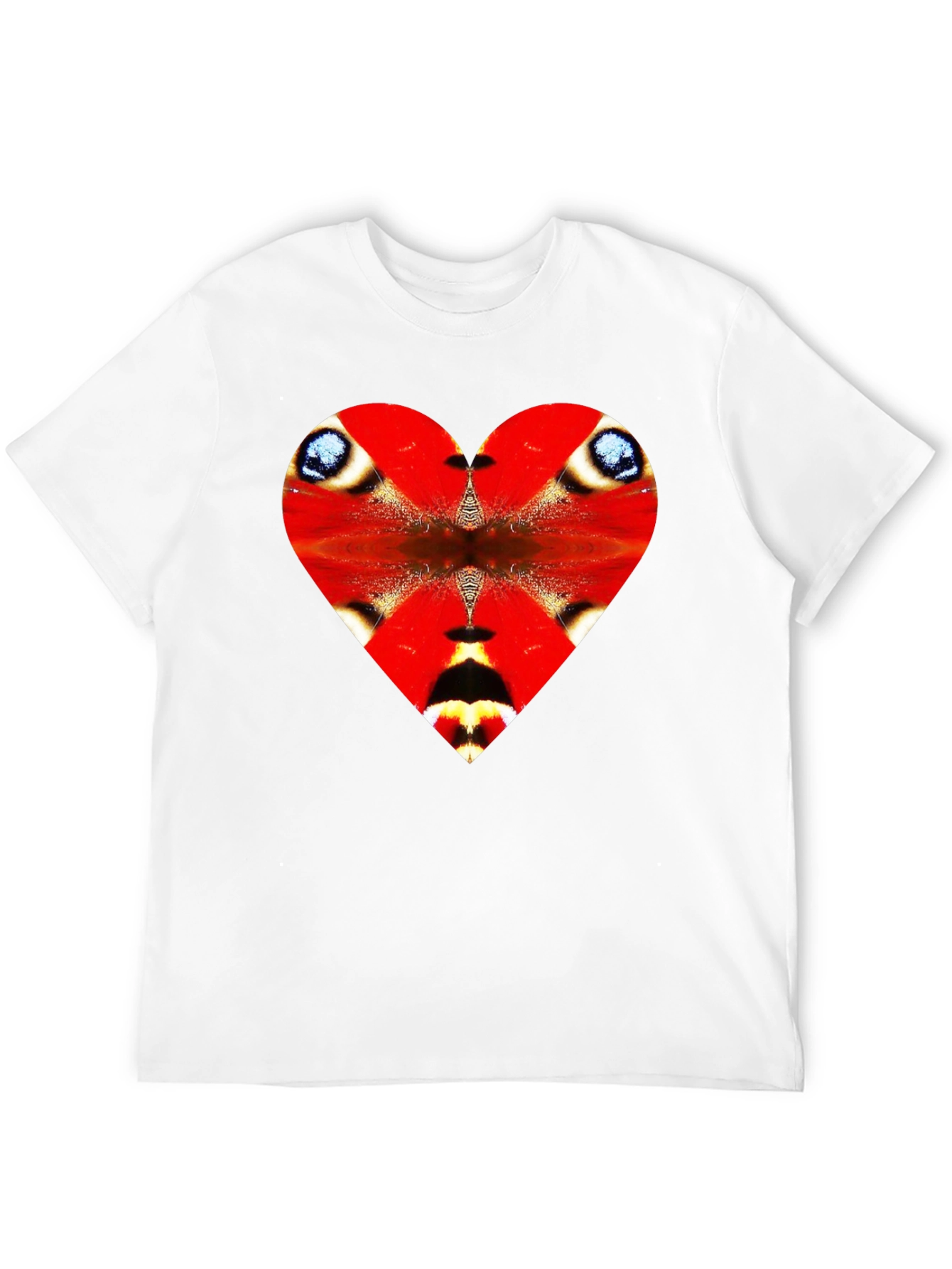 Heart Butterfly Wing Graphic Tee - Black
