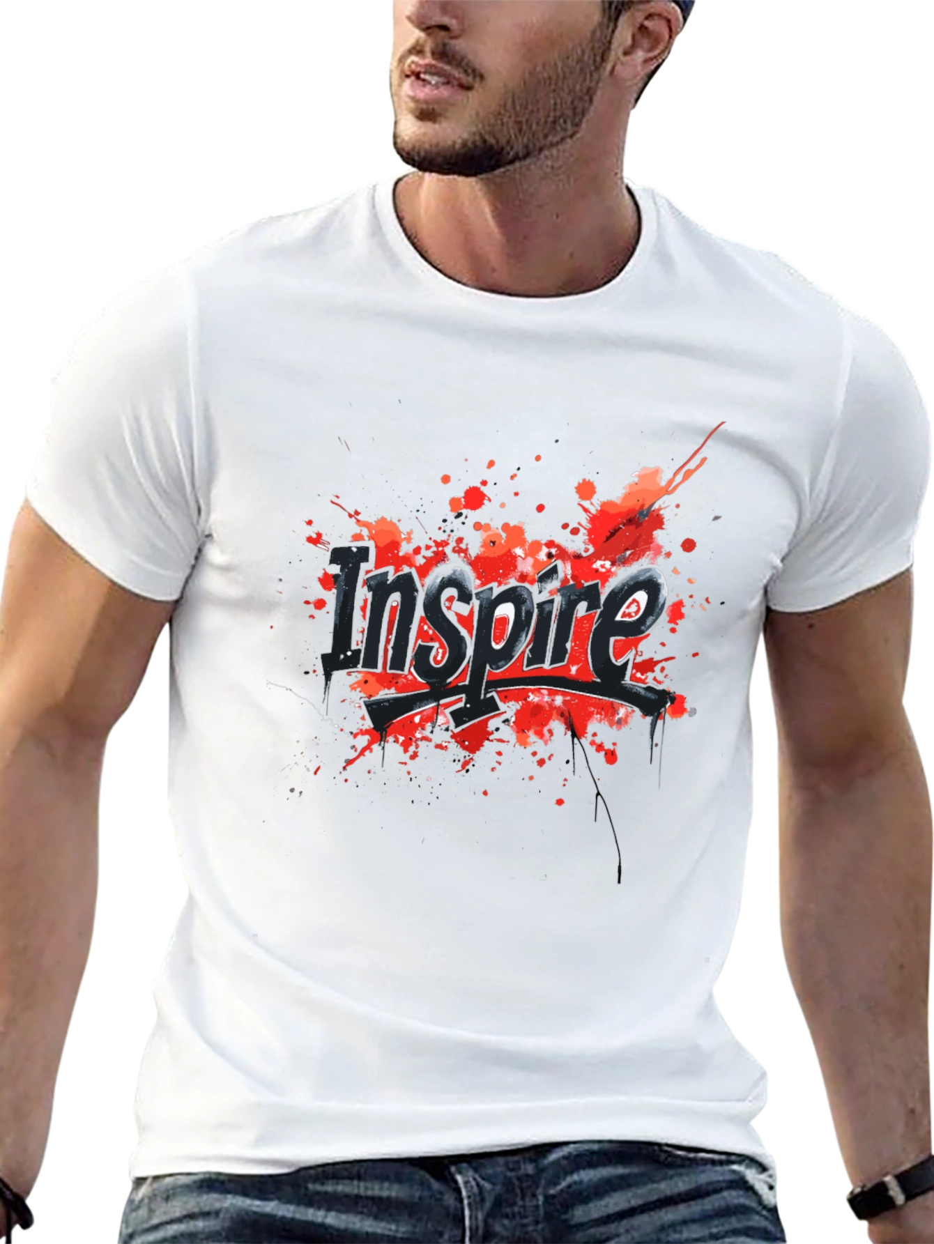 Inspire Graphic Tee - Black Cotton Blend