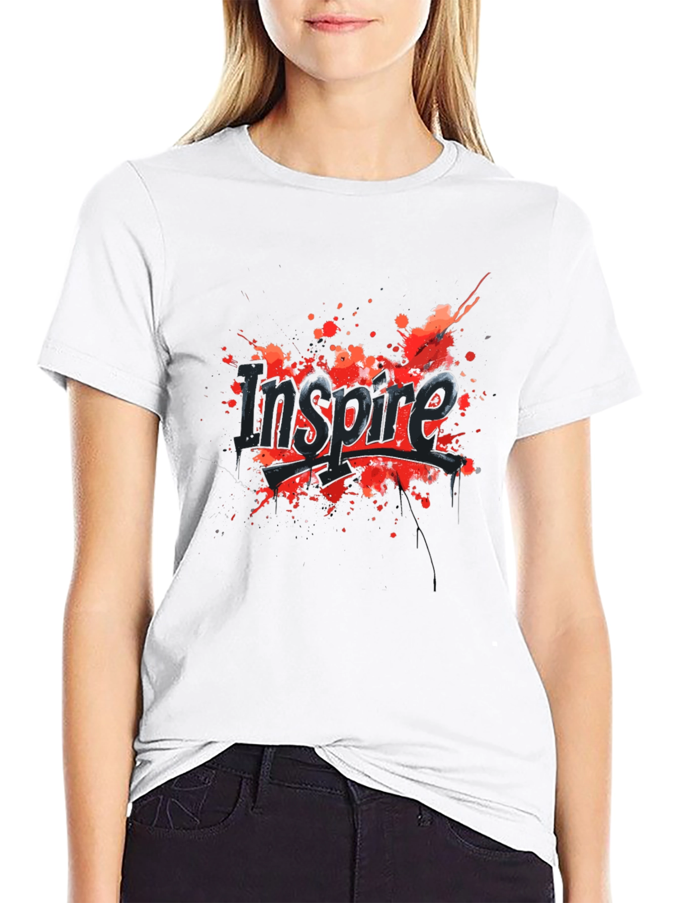 Inspire Graphic Tee - Black Cotton Blend