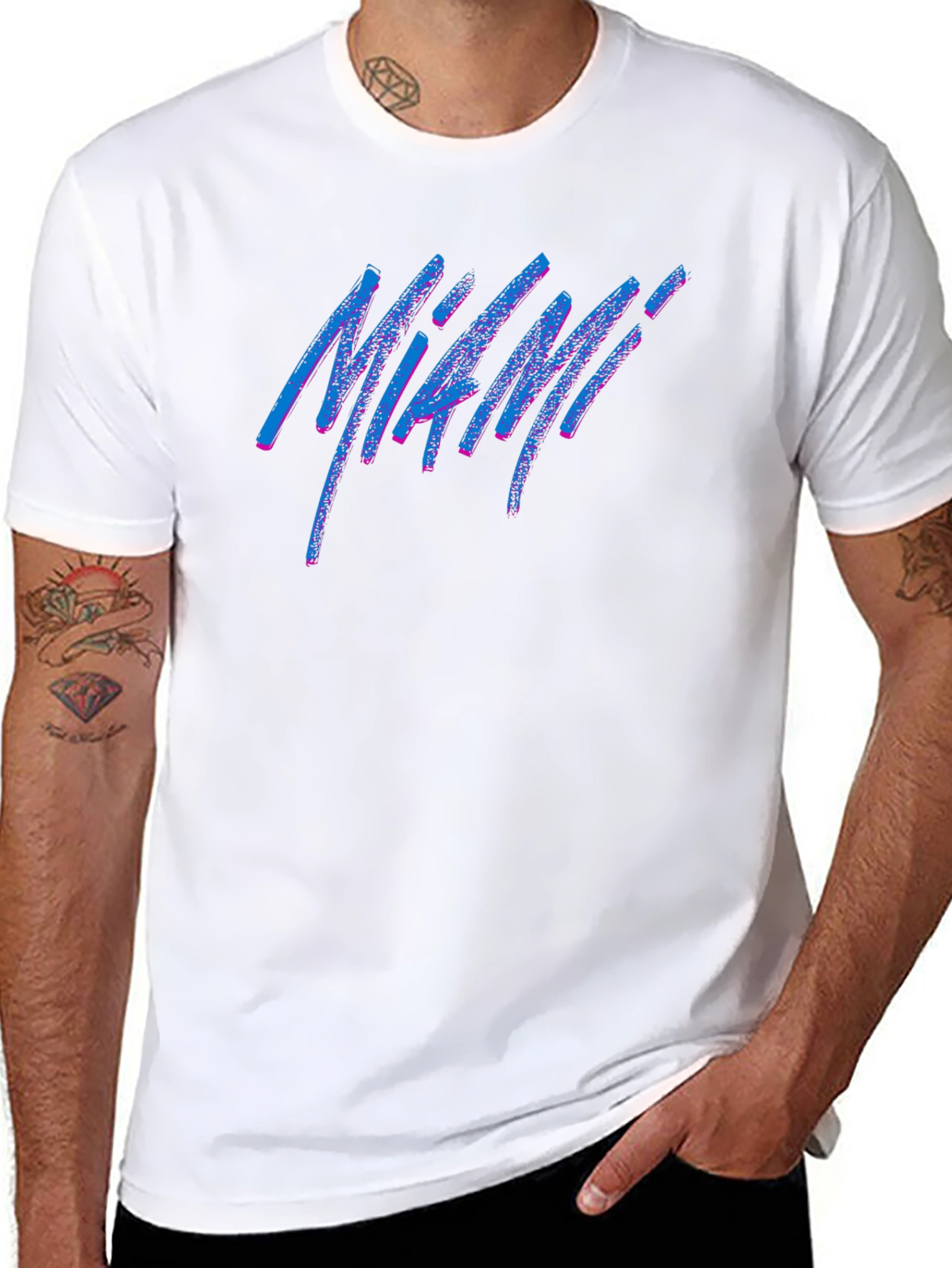 Miami Retro T-Shirt - Black