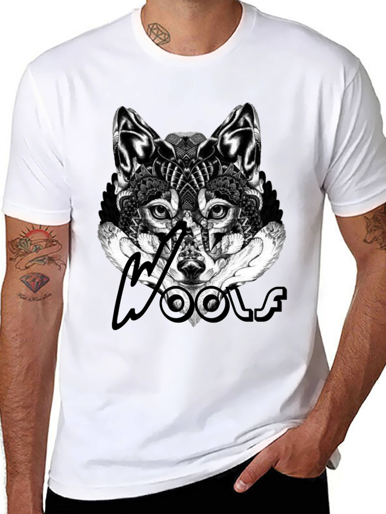 Wolf Graphic Print T-Shirt - Urban Style