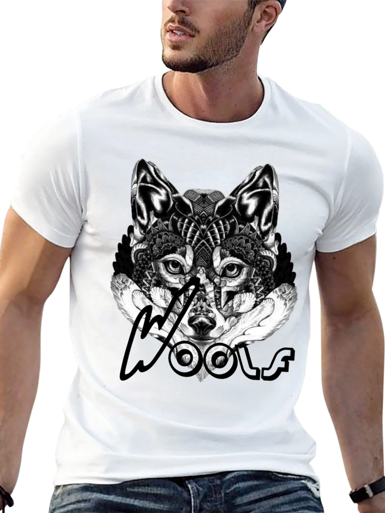 Wolf Graphic Print T-Shirt - Urban Style